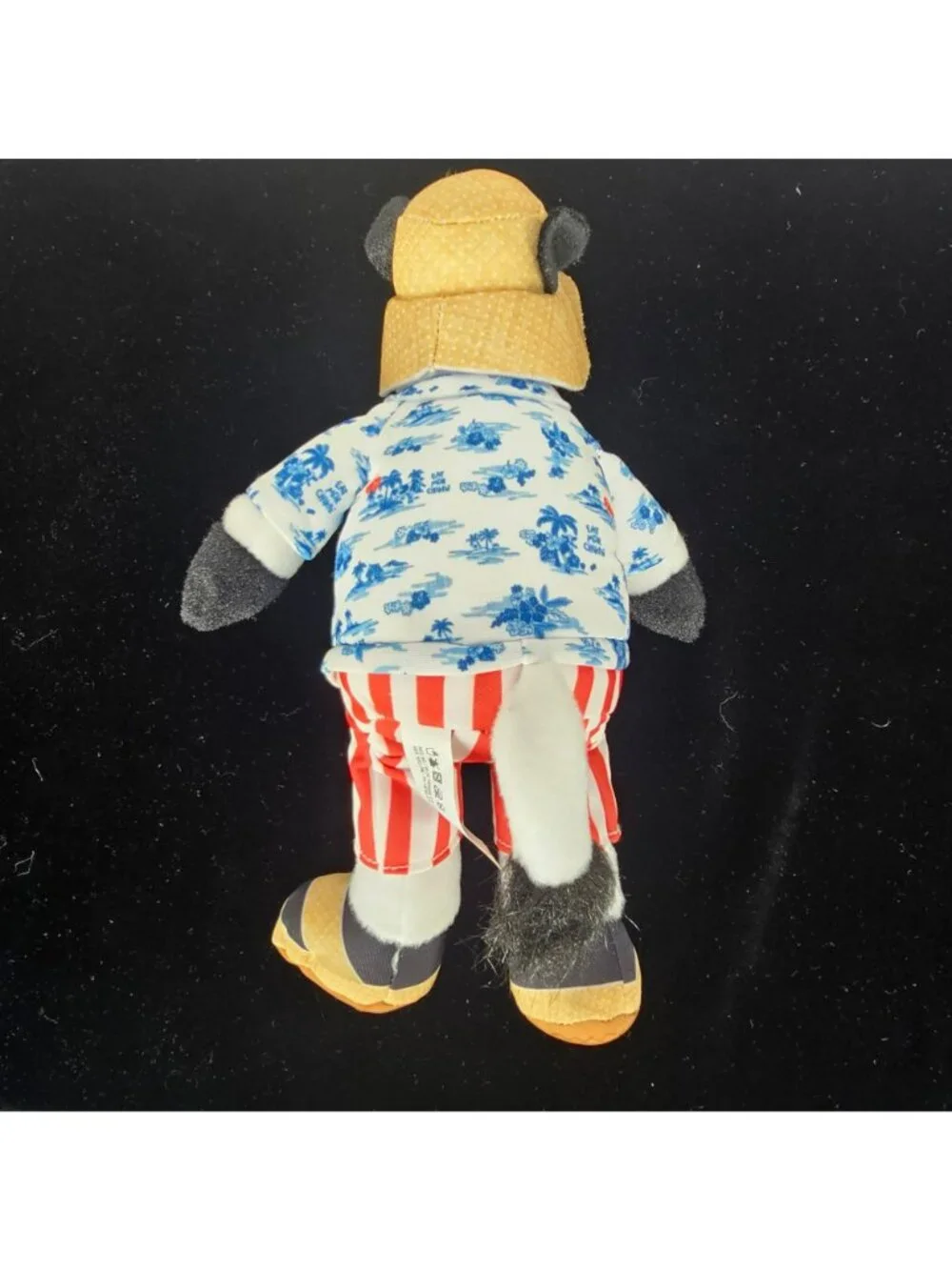 Chick Fil A Cabana Cow Stuffed Animal Hawaiian Shirt Straw Hat Red/White Striped